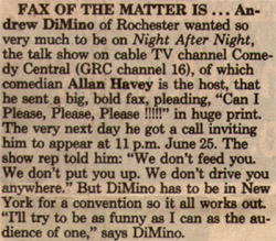 Night After Night with Allan Havey Audience of One June 25, 1991